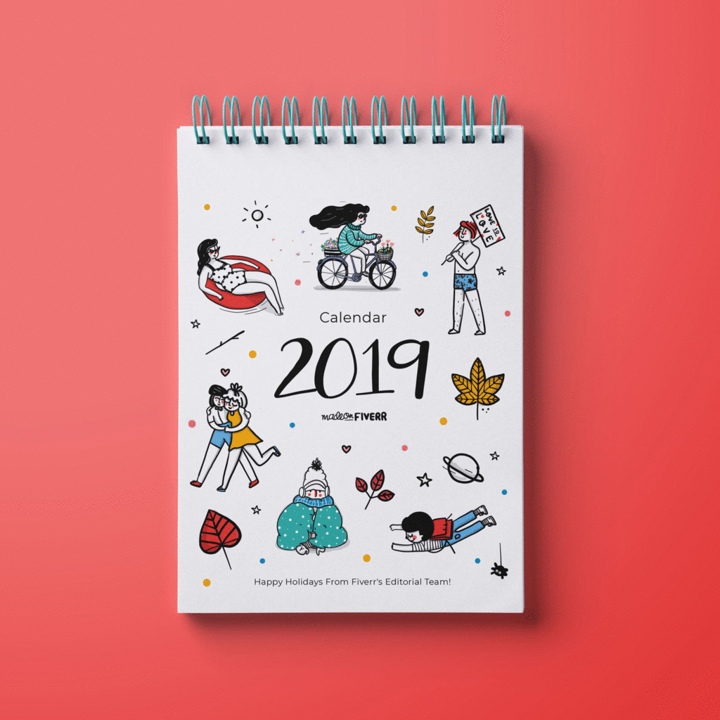 Illustrated calendar by lamonastudio